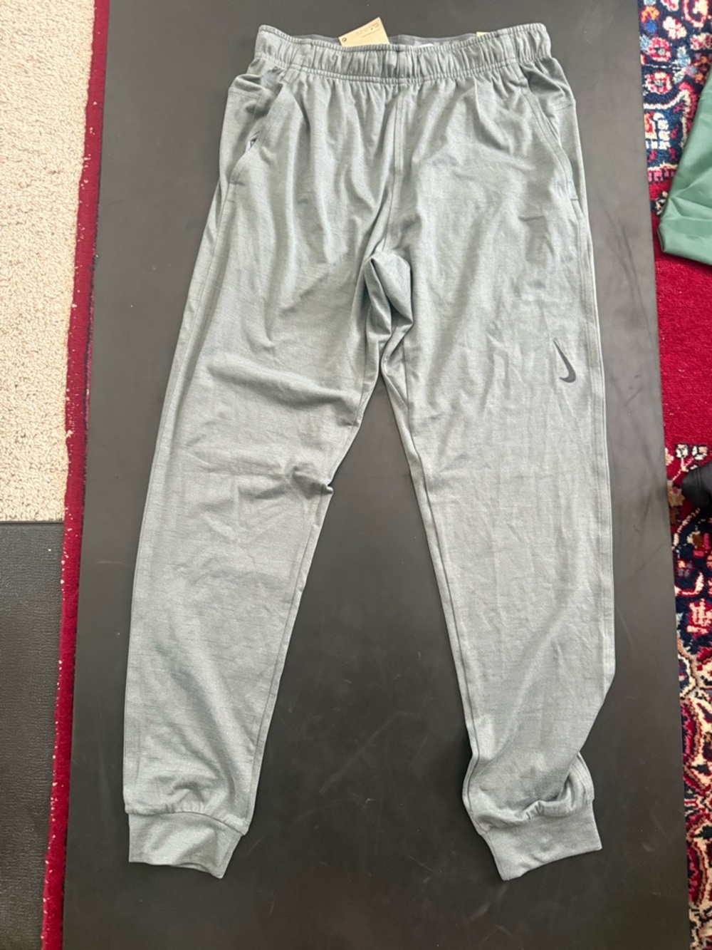 Nike Men's Charcoal Grey Logo Waistband Joggers - NWT Small